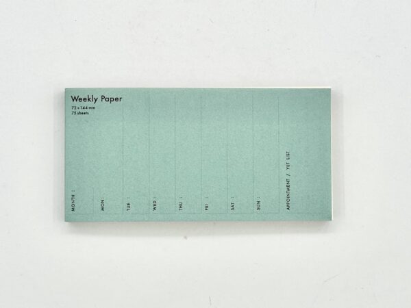 Classiky Weekly Paper Pad